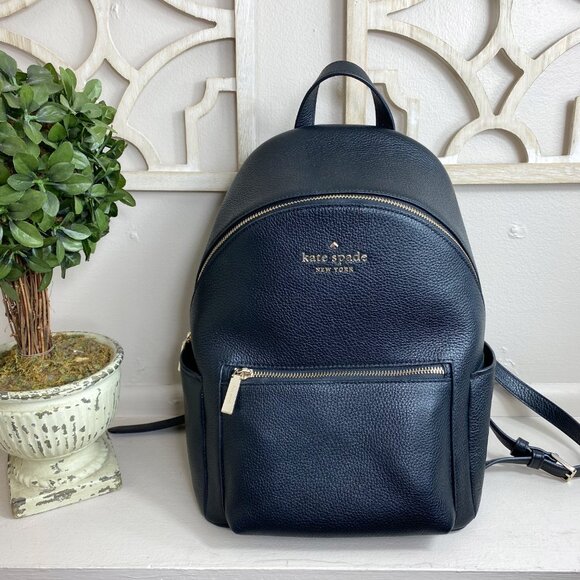 kate spade Handbags - Kate Spade Leila Pebbled Leather Medium Dome Backpack Black
